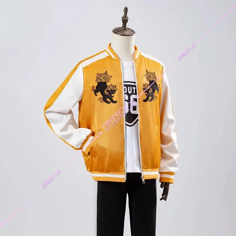 DY20WIND BREAKER Shishitoren Choji Tomiyama Cosplay Wig Costume Anime Yellow Pants Kimono Togame Kota Sako Furin High School Uni