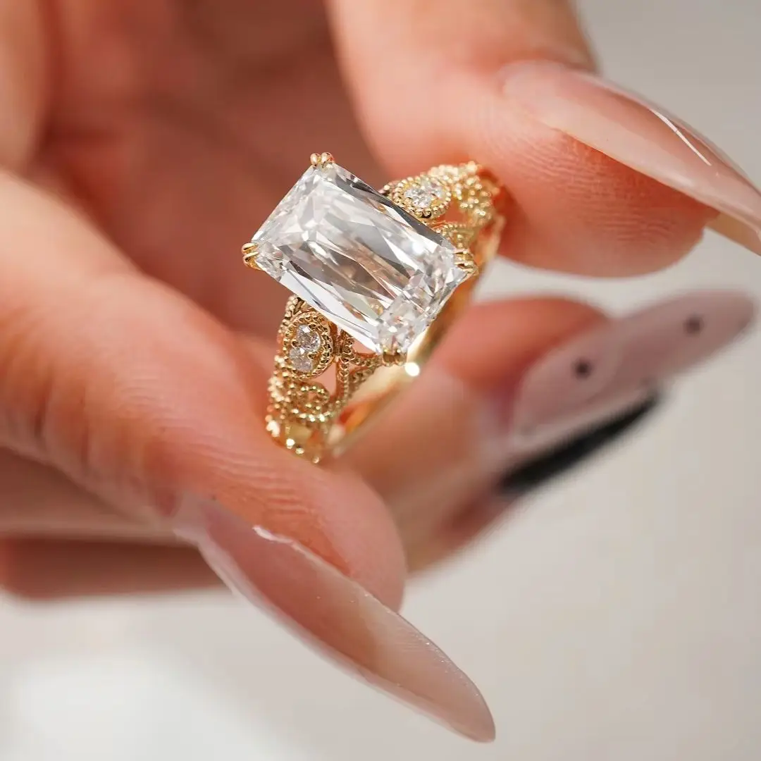 3.27ct  Ashoka Cut  Designer Style Lab Grown Diamond CVD 18K White Gold IGI Certified Loose Diamond Wholesale