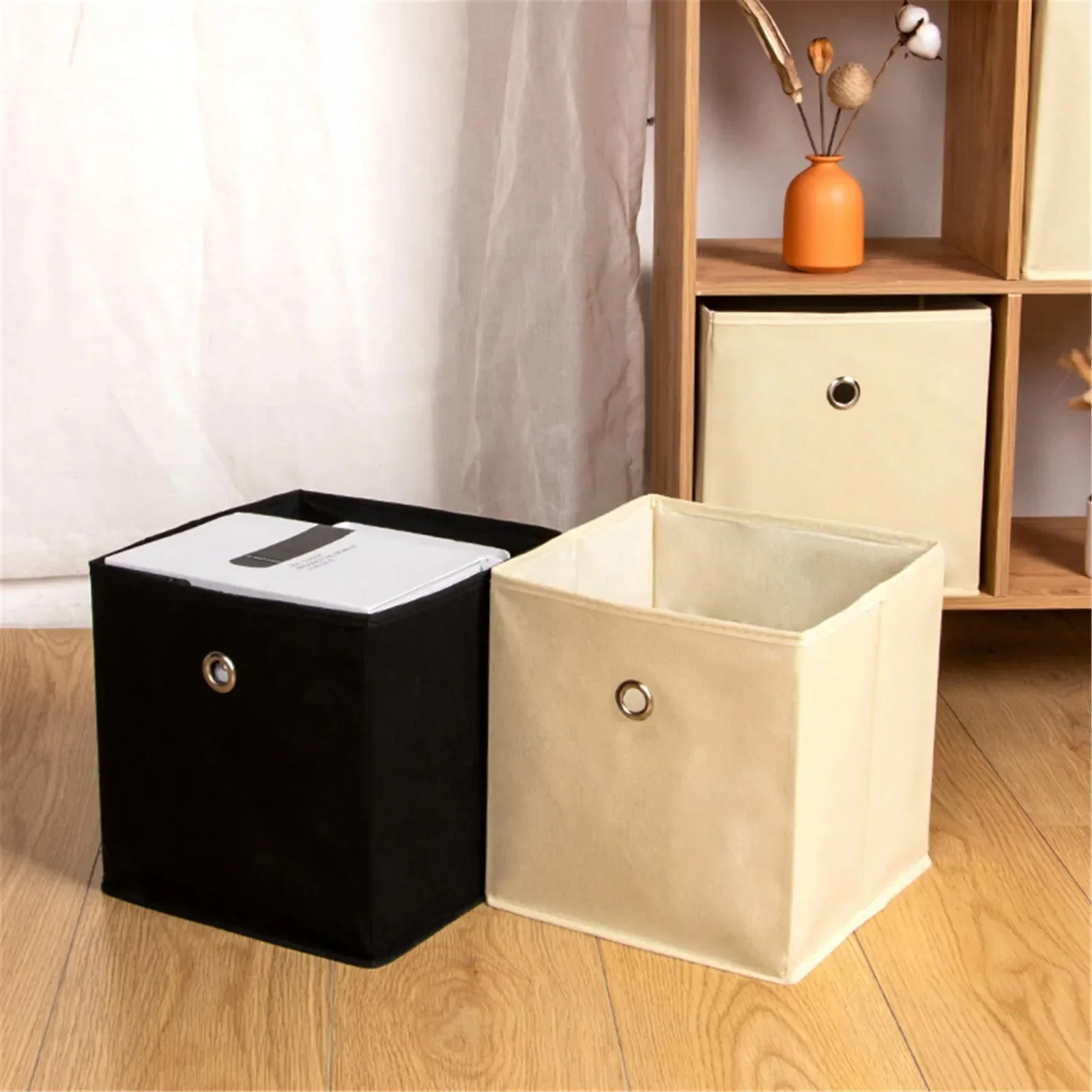 

Collapsible Storage Bin Box Multi-Purpose Cube Organizer High-Capacity Toys Books Clothes Storage Bin Home Living Room Supplies