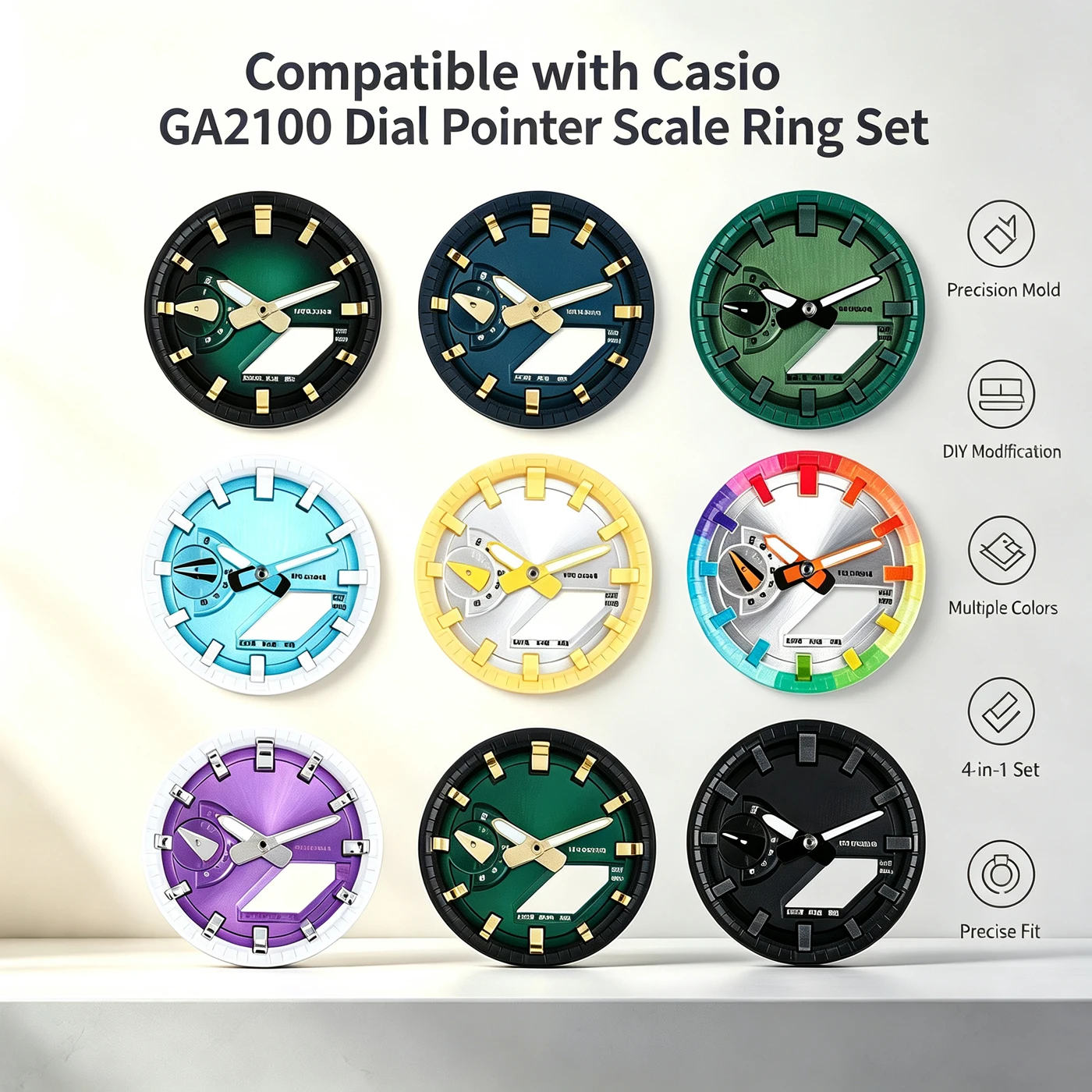 for-g‑shock-ga2100-ga2110-ga-b2100-luminous-modification-kit-diy-watch-metal-dial-hands-inner-scale-ring-replacement-upgrade-set