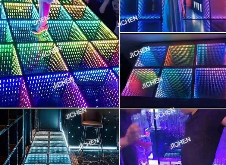 Dj disco panel tile toughened glass light up 3d led dance floor
