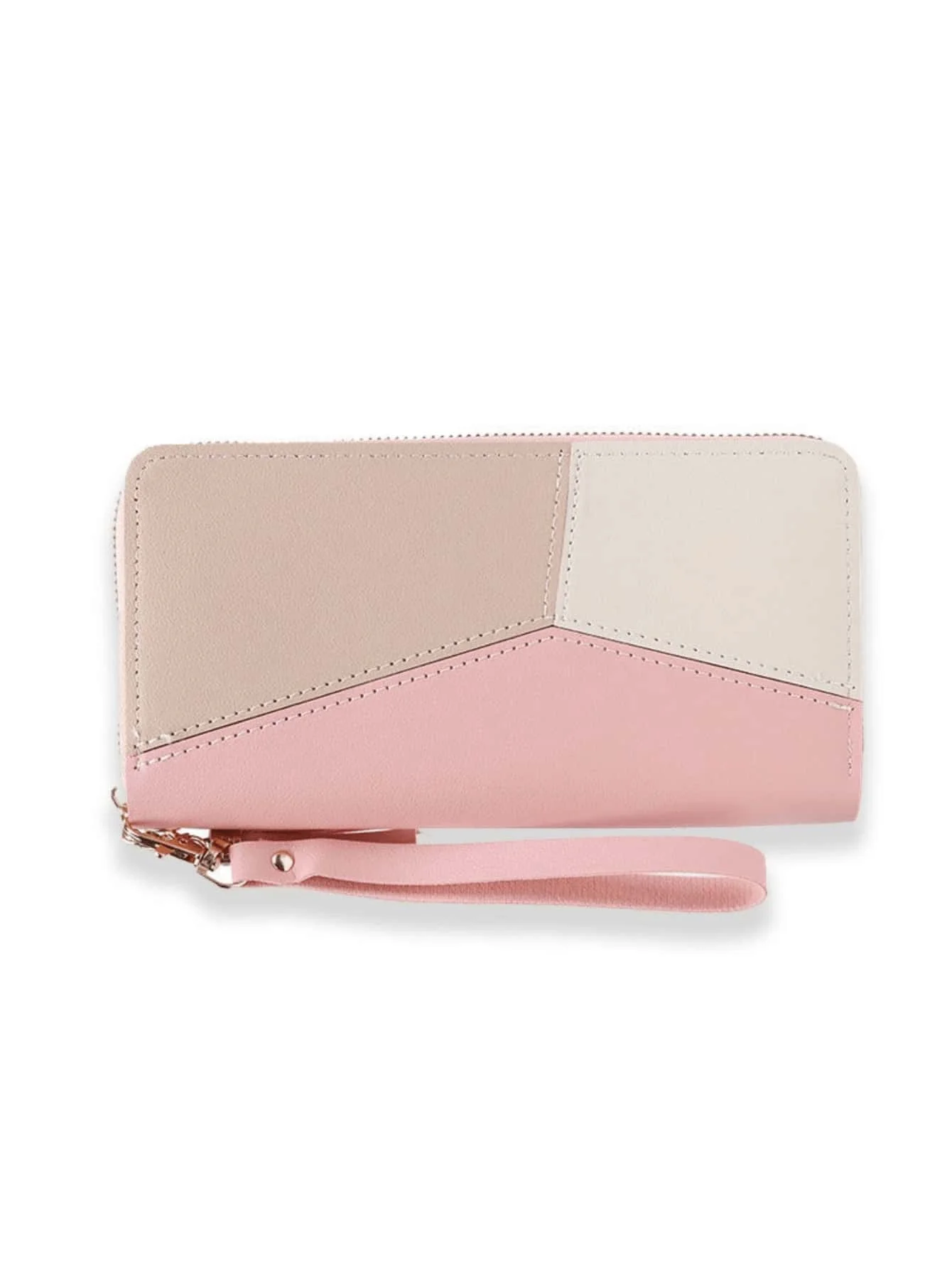 خليط محفظة طويلة المرأة Colorblock مخلب عملة المحفظة، فتحات بطاقة متعددة حقيبة الهاتف المحمول