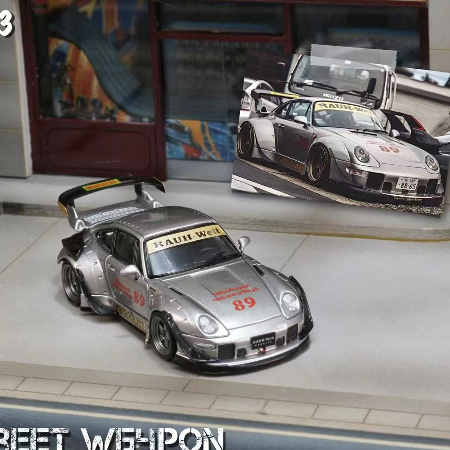 SW 1/64 911 993 RWB alliage jouet véhicule à moteur moulé sous pression en métal modèle cadeaux