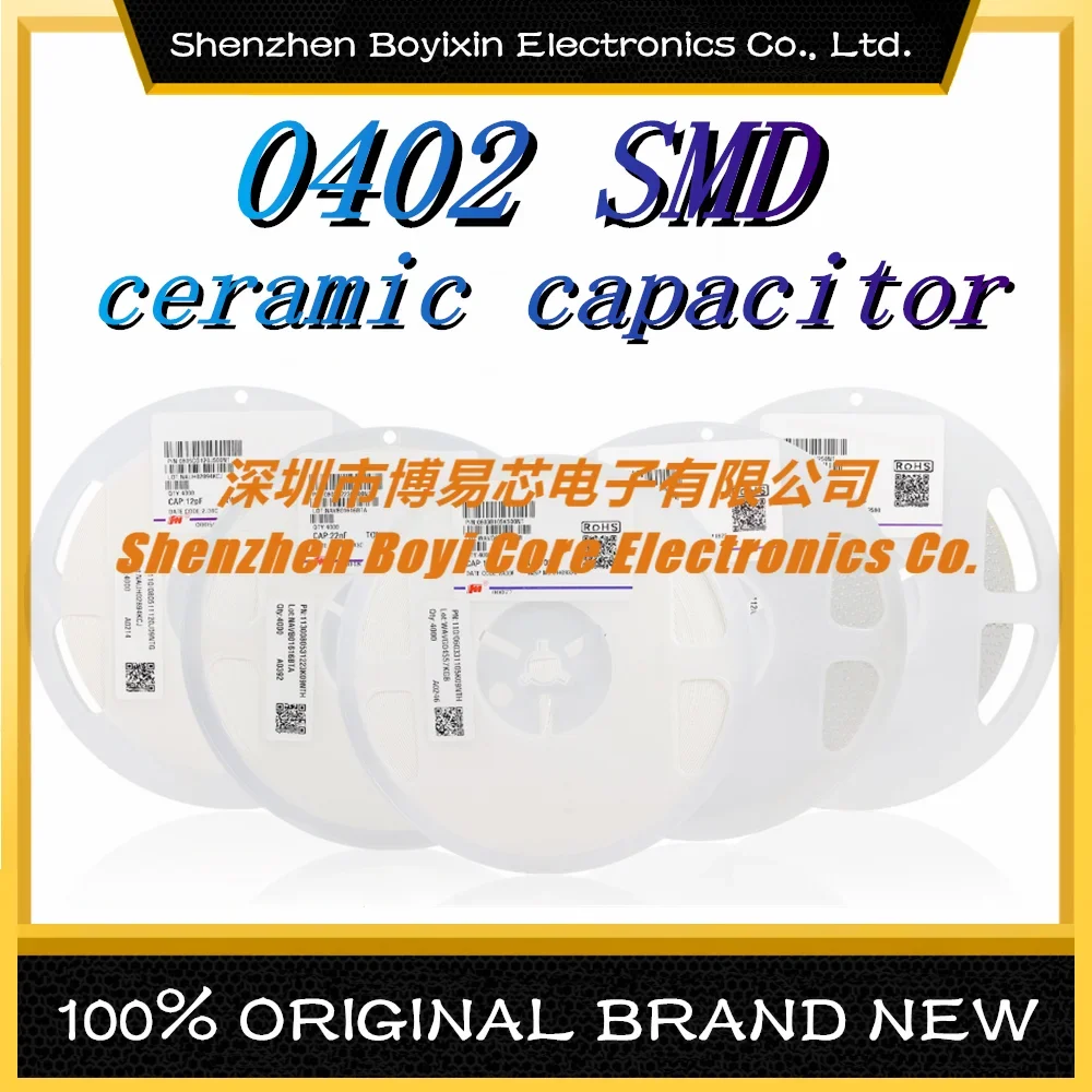 100 pièces 10000 pièces 0402 SMD 1pF 2pF 3pF 4pF 5pF 6p 7 8 10pF 100uF 100pF 1nF 10nF 15nF 100nF 0.1uF 1uF 2.2uF 4.7uF 10uF 47uF