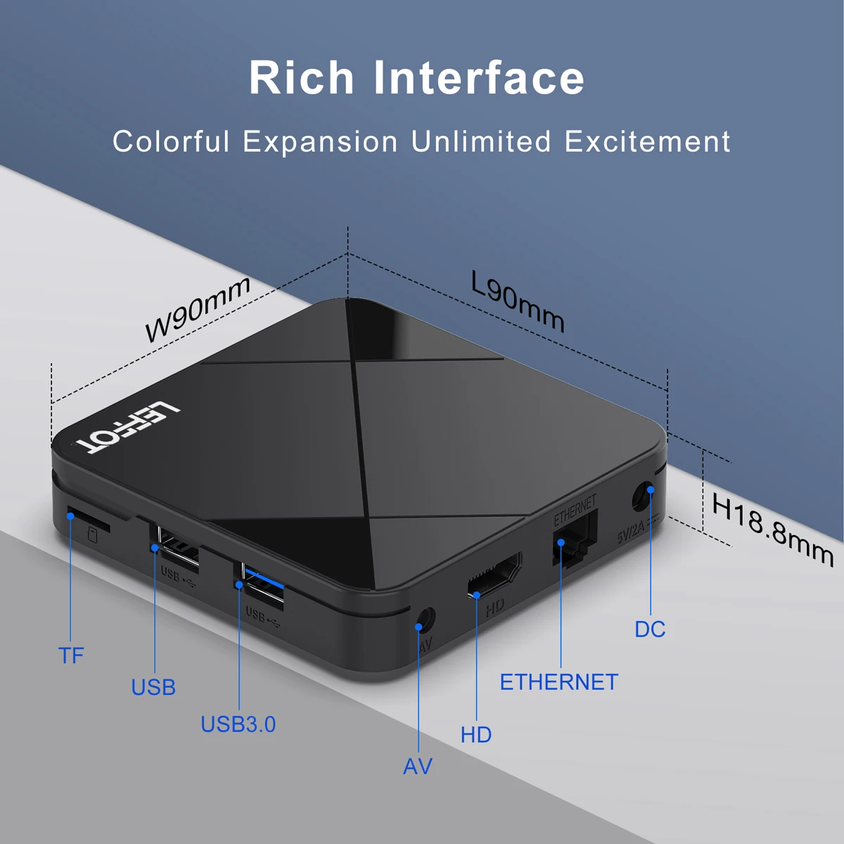 LEFFOT RK3518 Android 14.0 Smart TV Box رباعي النواة 4K HD Wifi6 BT5.4 مساعد صوتي مشغل الوسائط RK3518 فك التشفير