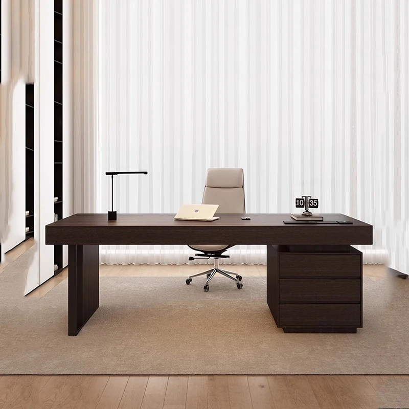 Bureau de bureau exécutif en bois, Design de rangement de réception, bureau esthétique, organisateurs minimalistes, meubles uniques Escrivaninha