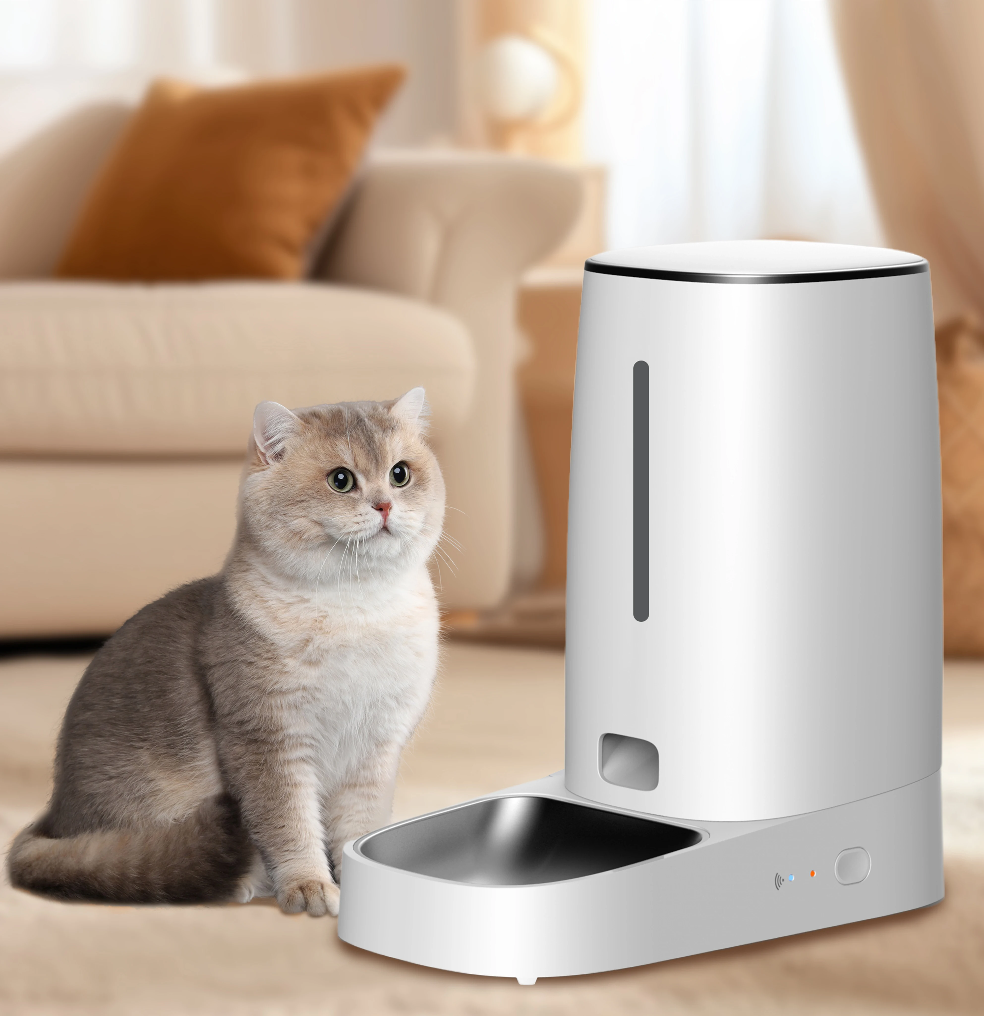 

STLF Automatic Pet Feeder Smart Pet Feeder Pet Food Dispenser 5L with 4MP APP WiFi Control Voice Recording for Cats Dogs