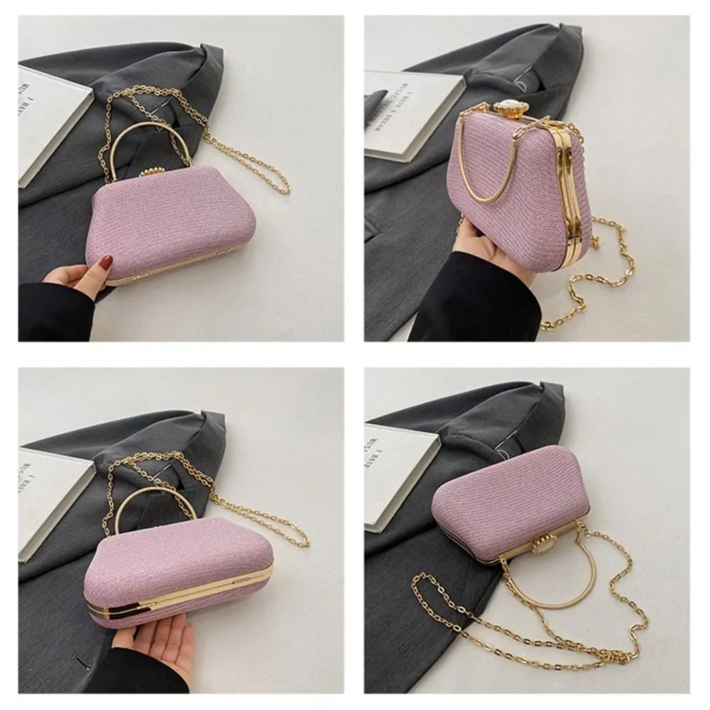 Multifunctional PU Shoulder Sling Bag Large Capacity Simple Crossbody Bag Retro Portable Evening Bag Girls