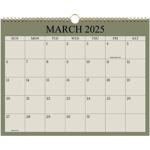 2025 사무실 벽 달력, 쉬운 정리용 달력, 2025 - 12 개월, 1 월 2025 일-12 월 2025 일, 8.7 인치 x 11 인치