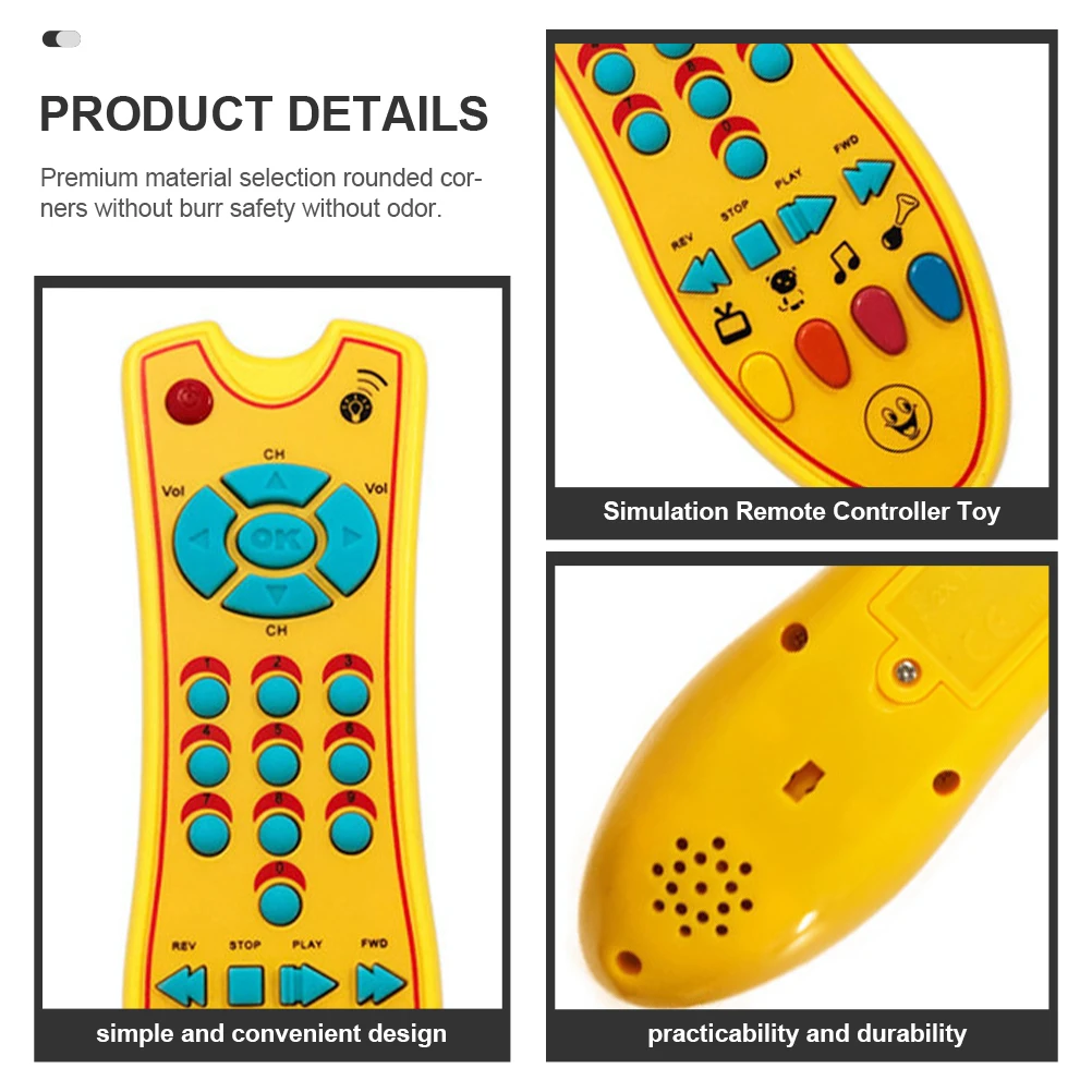 Para niños pequeños de 1 a 3 años, juego de simulación, desarrollo sensorial educativo, Control remoto para bebés y niños