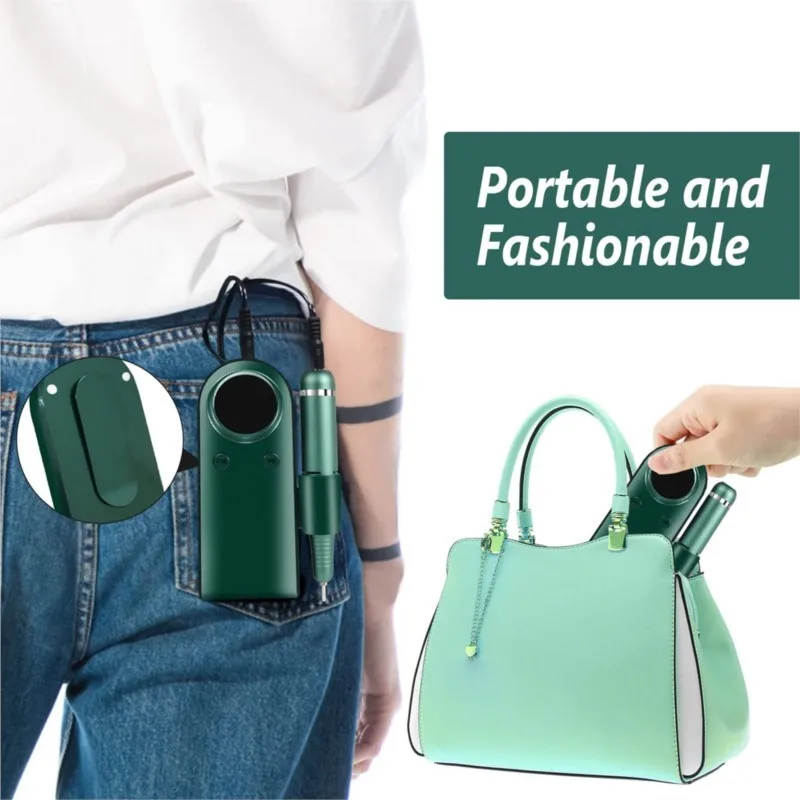 45000 RPM Elektrische Nagelboormachine Oplaadbare Nagelvijler voor Acryl Nagel Gel Nagels Manicure Pedicure Polijsten Vorm Gereedschap