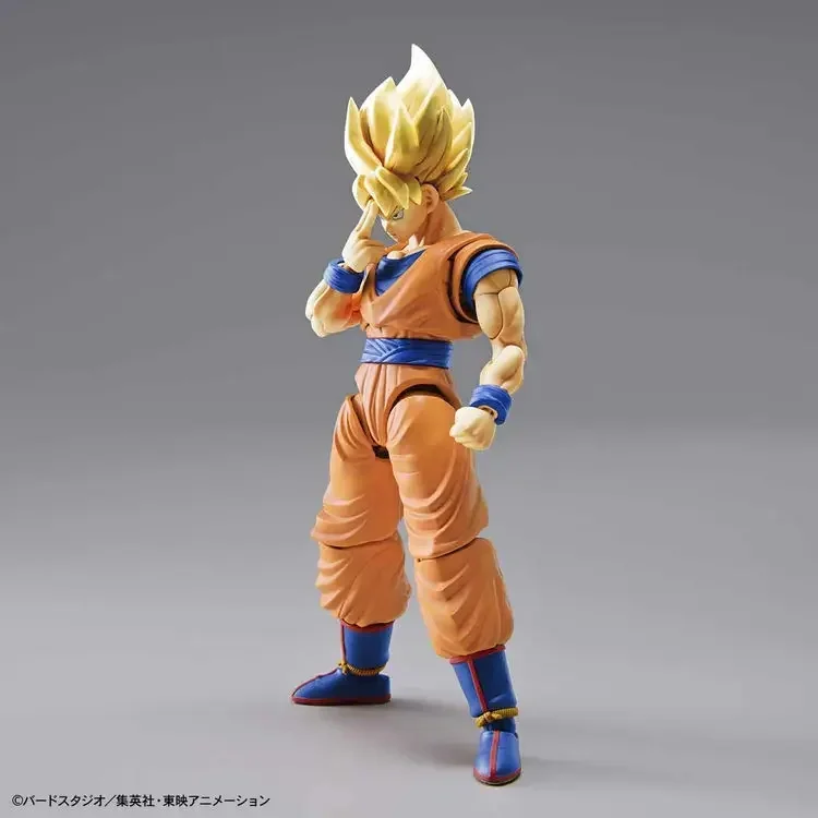 W magazynie Bandai Dragon Ball Super Saiyan Goku rysunek-wzrost standardowy Anime figurka montaż Model lalka zabawka dla dzieci prezent świąteczny