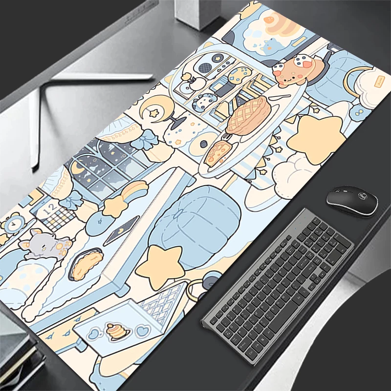تصميم لوحة ماوس الألعاب المضادة للانزلاق المطاط أنيمي Semyon قاعدة غرفة الموسعة حصيرة مكتبية للاعبين مكتب ملحقات الكمبيوتر لوحة الماوس