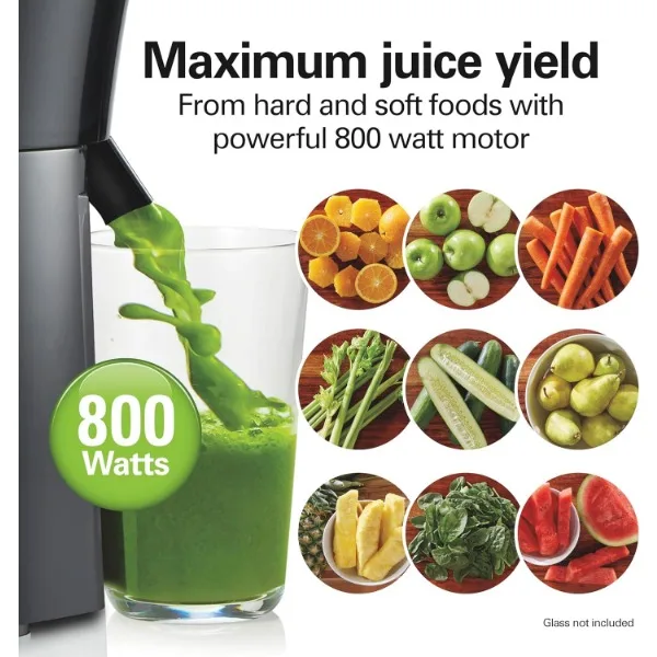 Mesin Juicer, Juilist 3 "Wide Mouth Juicer Extractor Max Power 800W, untuk sayuran dan buah dengan pengaturan 3-Speed