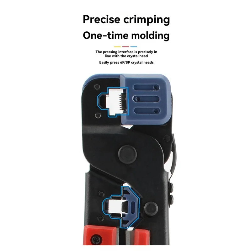 

ABVS Обжимной инструмент для зачистки и обжимной инструмент RJ45 RJ11 Обжимной инструмент с инструментом для зачистки кабеля TAA (RJ4511TOOL)