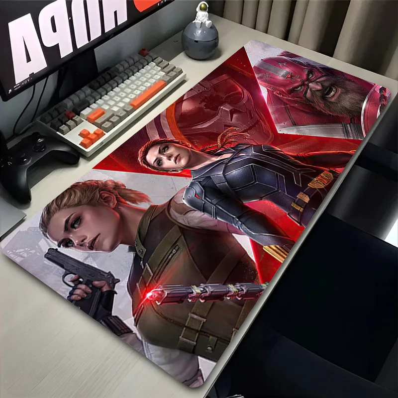 Game Accessories Mouse Pad HD Printing Black Widow 900x400 Mousepad Gaming Large Laptop Pads Keyboard Office Table Mat Mousemats