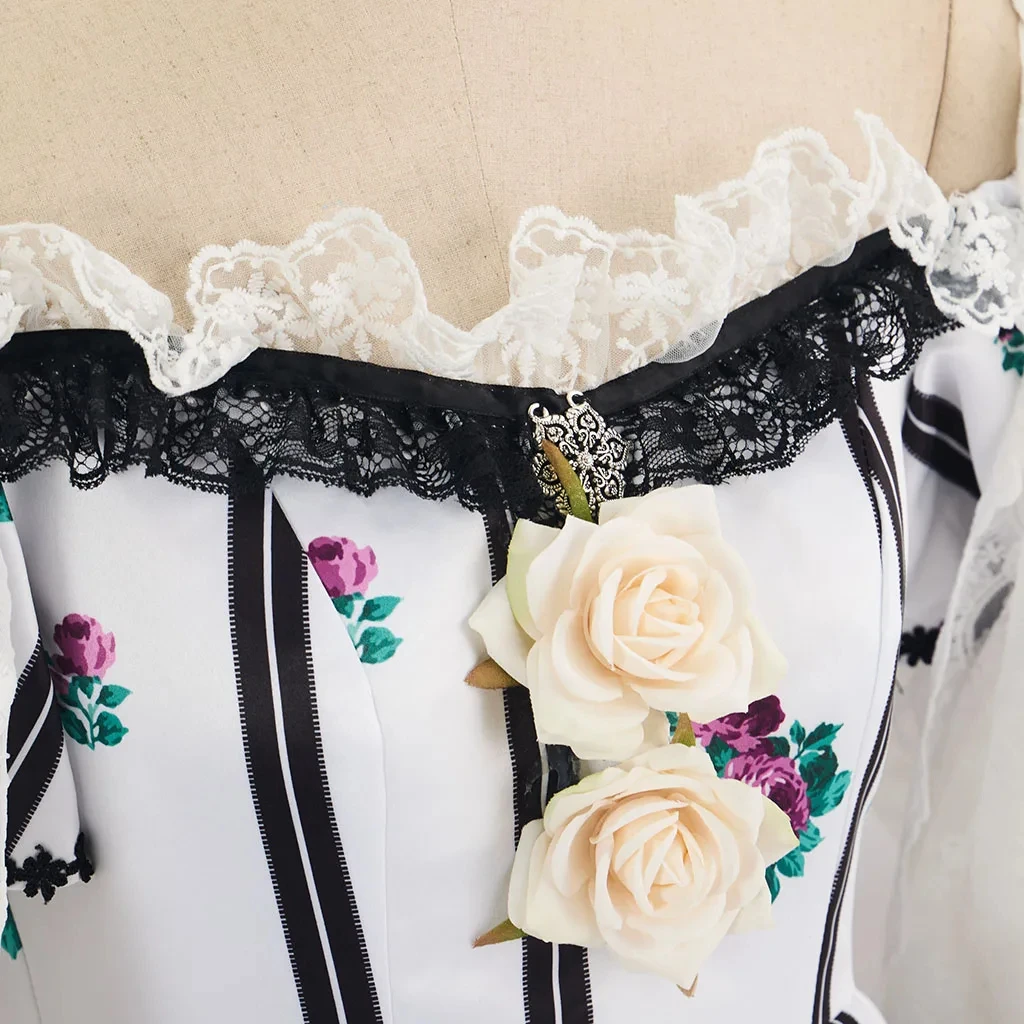 

Mary Todd Cosplay Costume Women 1860s Civil War Era Theatrical Deluxe Dress Victorian Ball Gown