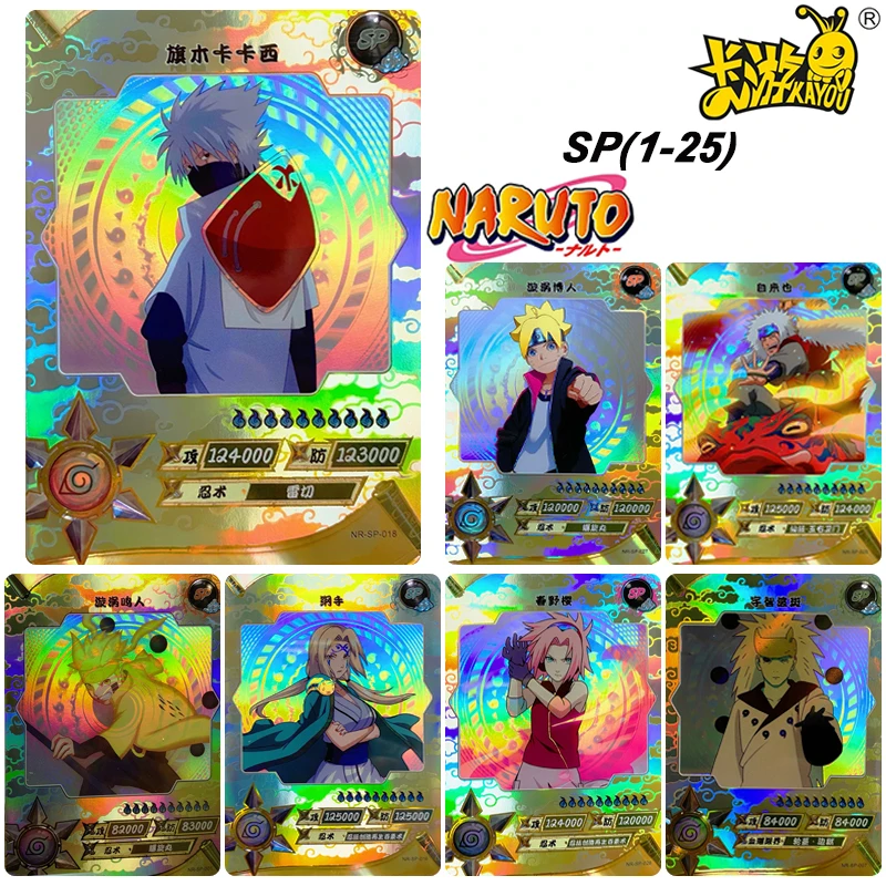 

KAYOU Naruto SP1-25series collection card Senju Hashirama Namikaze Minato Uzumaki Naruto Game card toy flash card Christmas gift