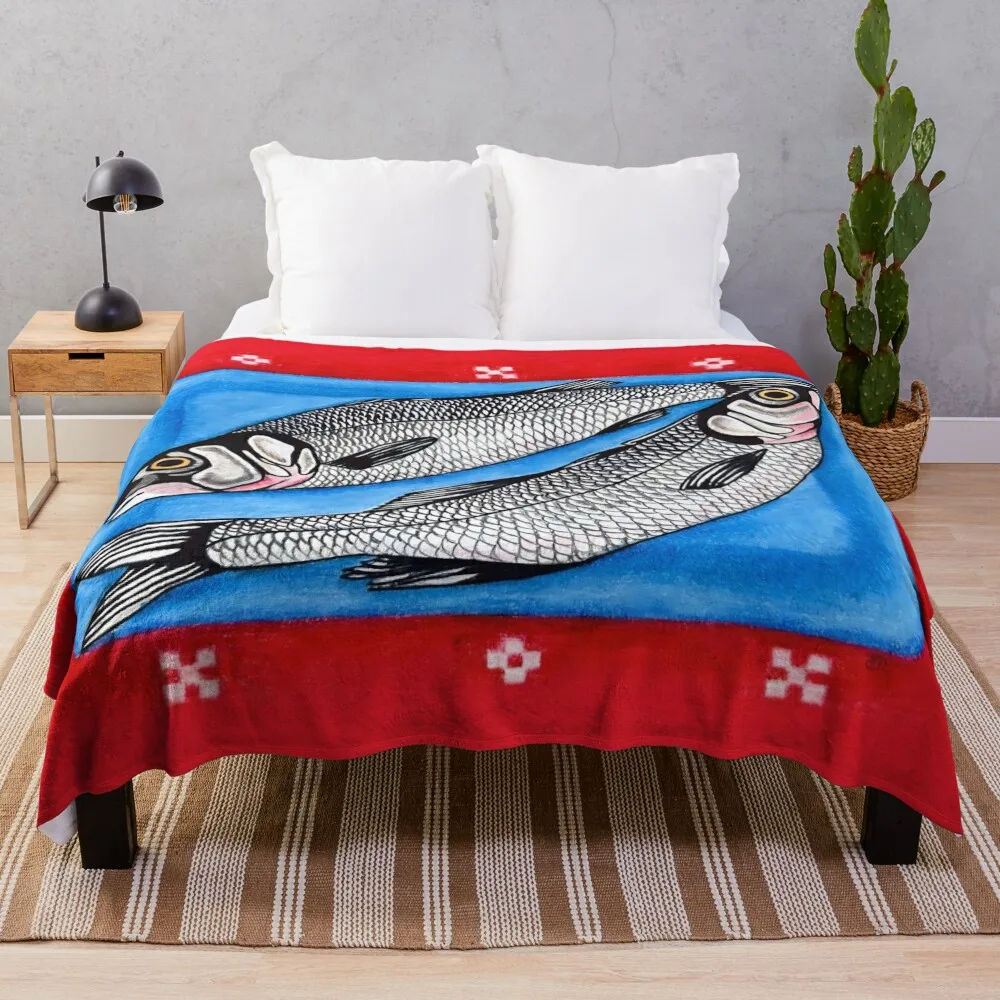 

Branzino Throw Blanket Soft Sofa Throw Vintage valentine gift ideas Blankets