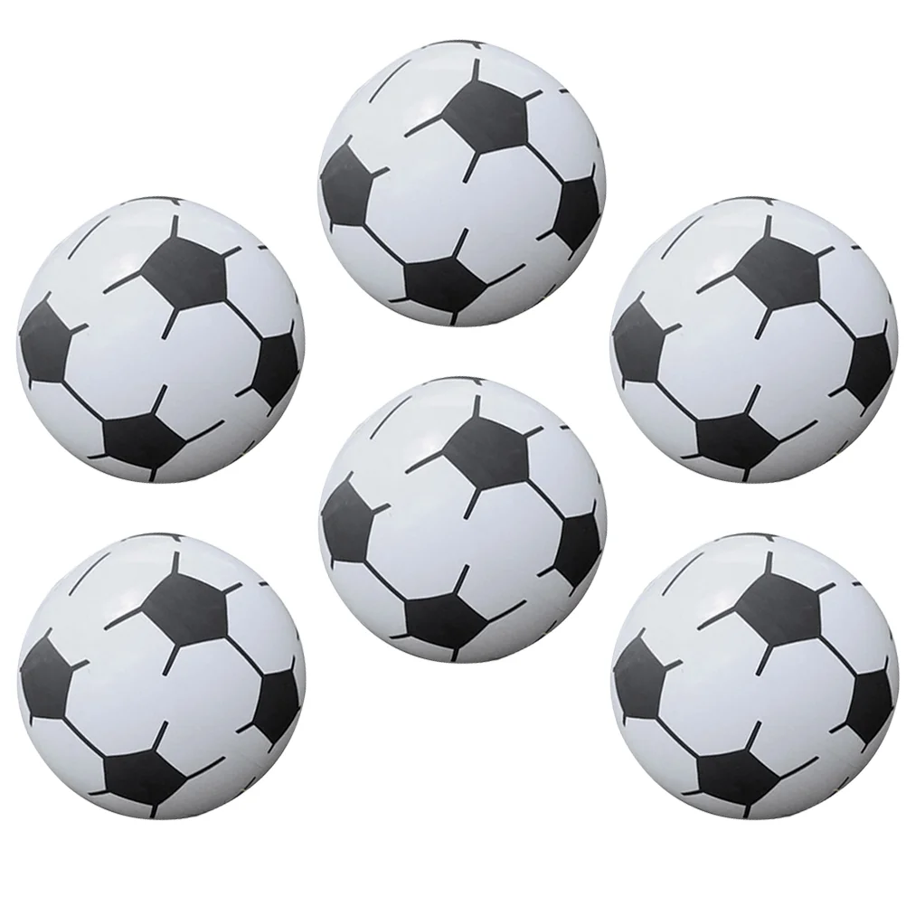 

6 Pcs Football Toy Beach Toys Kids Soccer Balls Inflatable Footballs Pvc Children