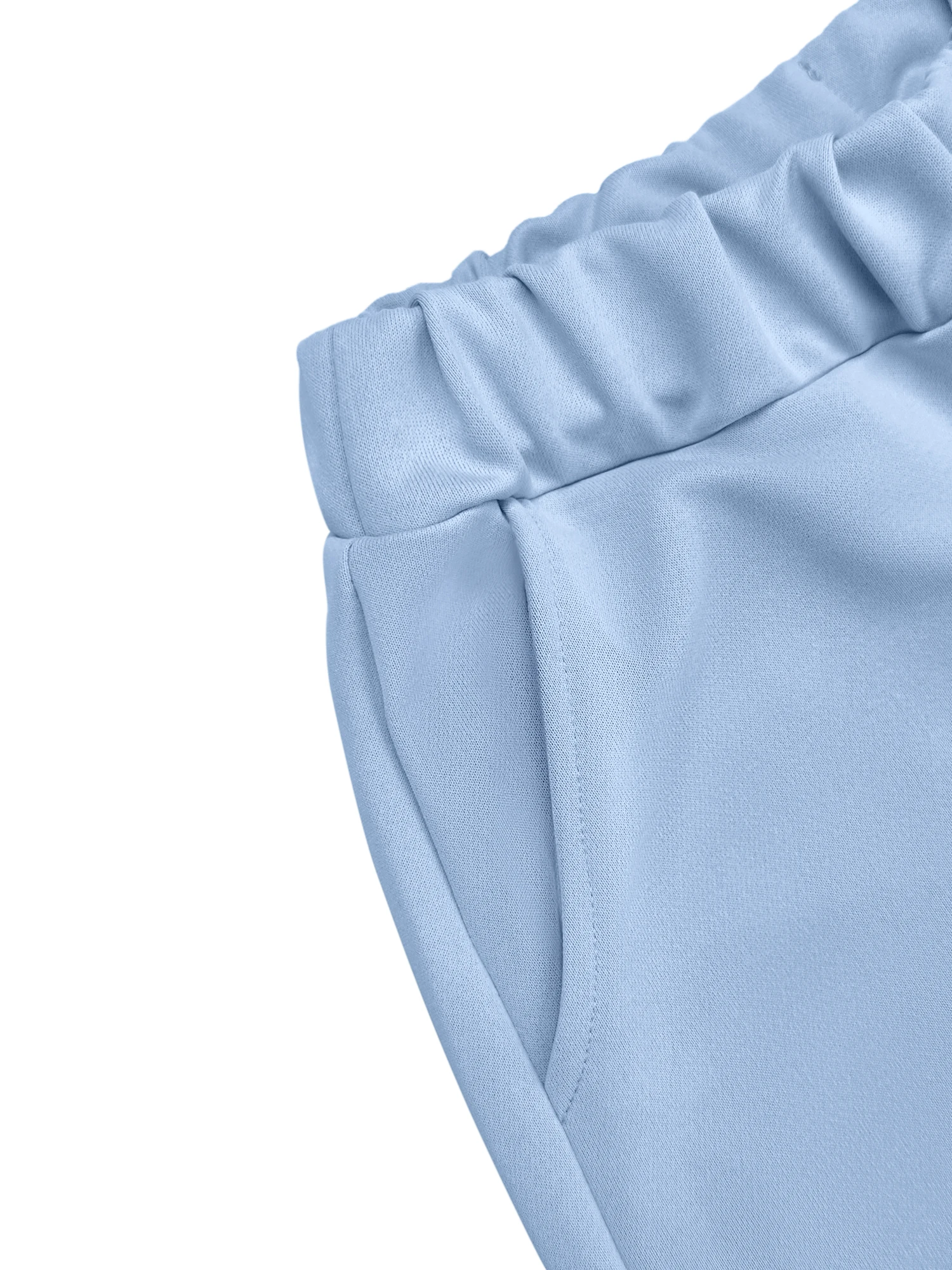 Petite Baggy Straight Leg Hosen für Damen, Hochgeschnittene Entspannte Lounge-Hosen, Ästhetische Sport-Trainingshosen – Detail 12