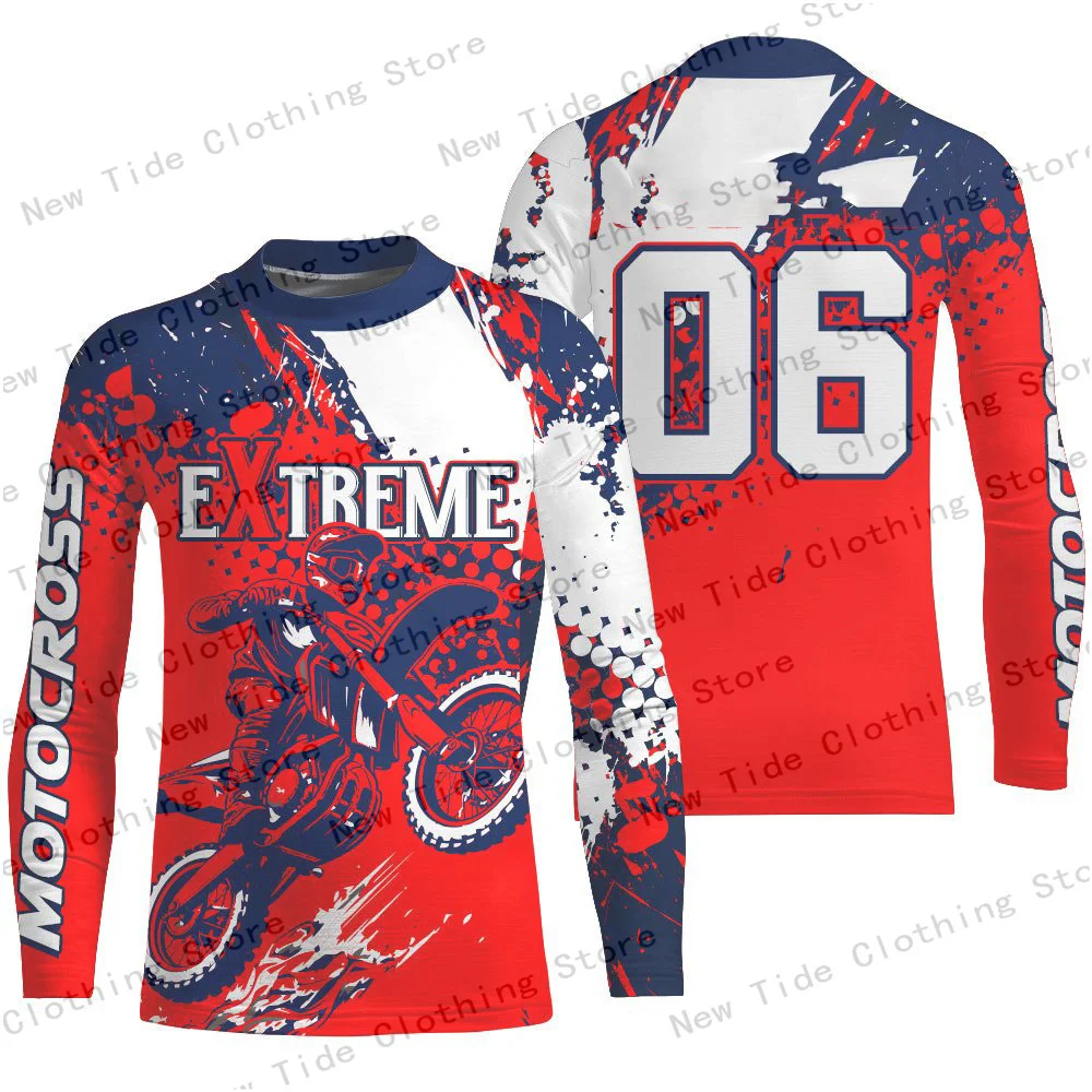Men's Moto Racing Long Sleeve T-Shirt Bold Biker Style Racing Gear Trendy Wear for Enthusiastic Motorcycle Speed Lovers