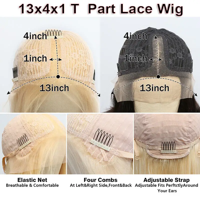 613 HD Lace T part Wig Body Wave Transparent 13x1 T part Human Hair Wigs Pre Plucked Lace T part Human Hair Wigs For Women