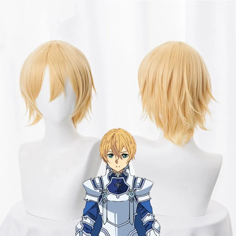 Sword Art Online Alicization SAO Eugeo Cosplay Wig Hair Eugeo Synthesis Thirty-two Anime Short Fluffy Costume Wigs Wig Cap