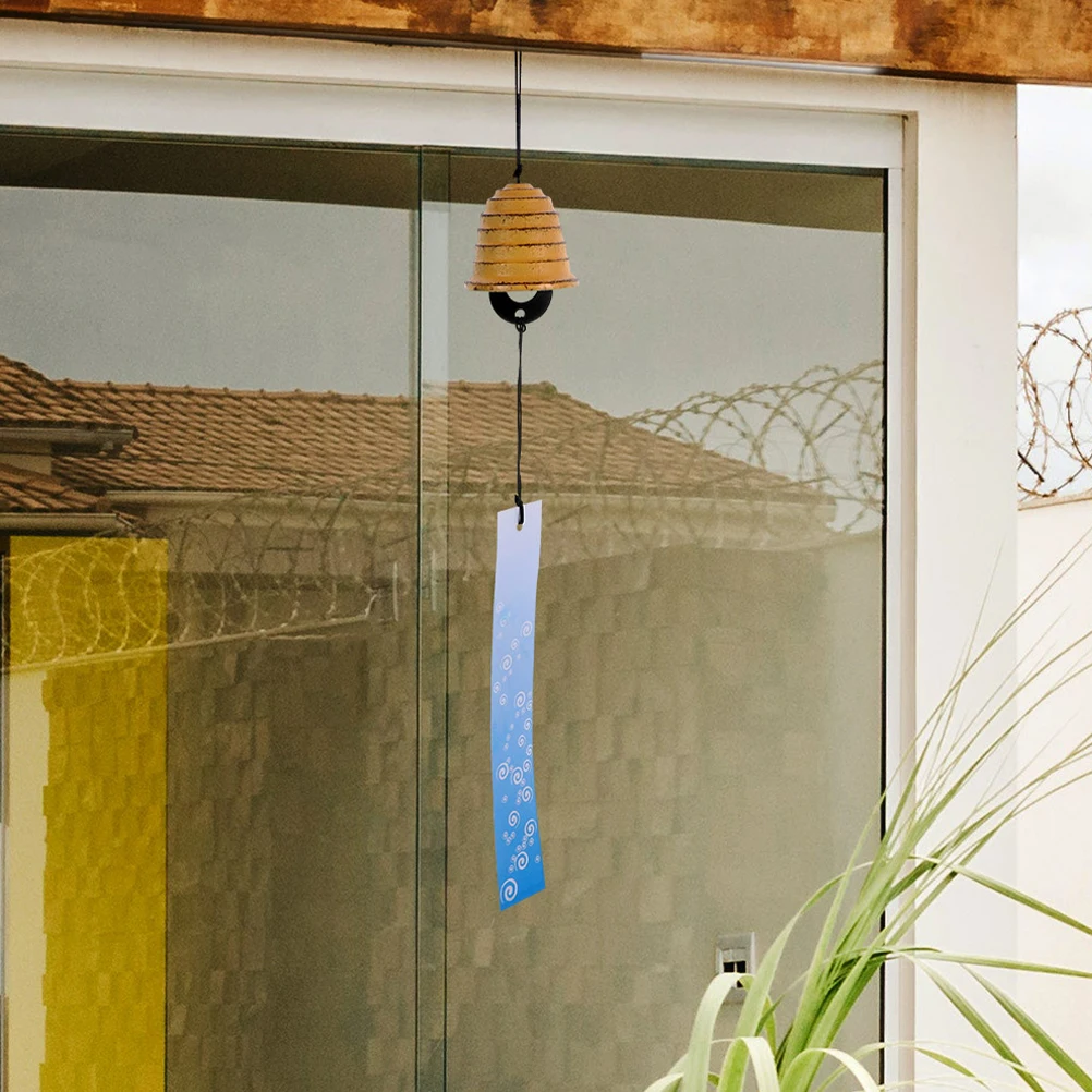 

2 Pcs Yellow Tower Bells Balcony Hanging Chimes Home Decor Metal Wind Bell Novel Wind Chime Durability Sweet Sound