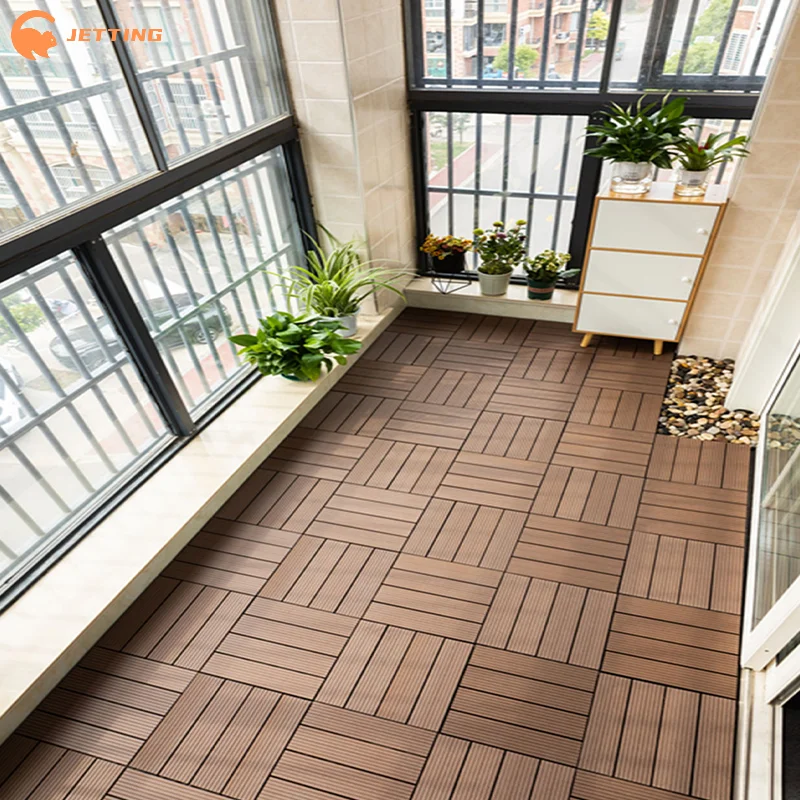 

(New) 1Pcs Wood Plastic Flooring Splicing Waterproof Balcony Outdoor Balcony Flooring Kit, Durable and Easy To Clean