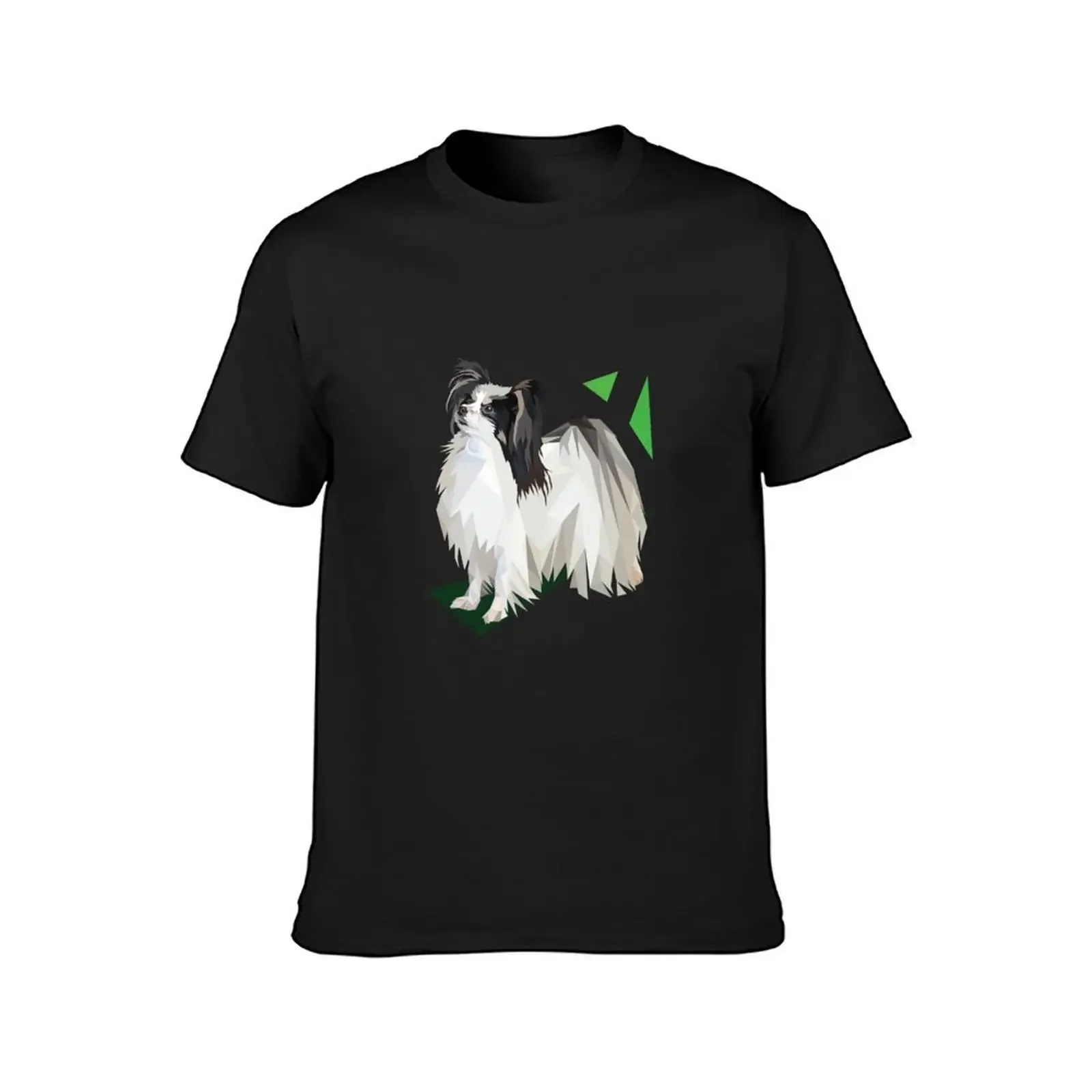 Papillon Dog Illustration T-Shirt Aesthetic clothing blanks korean fashion vintage clothes men clothing