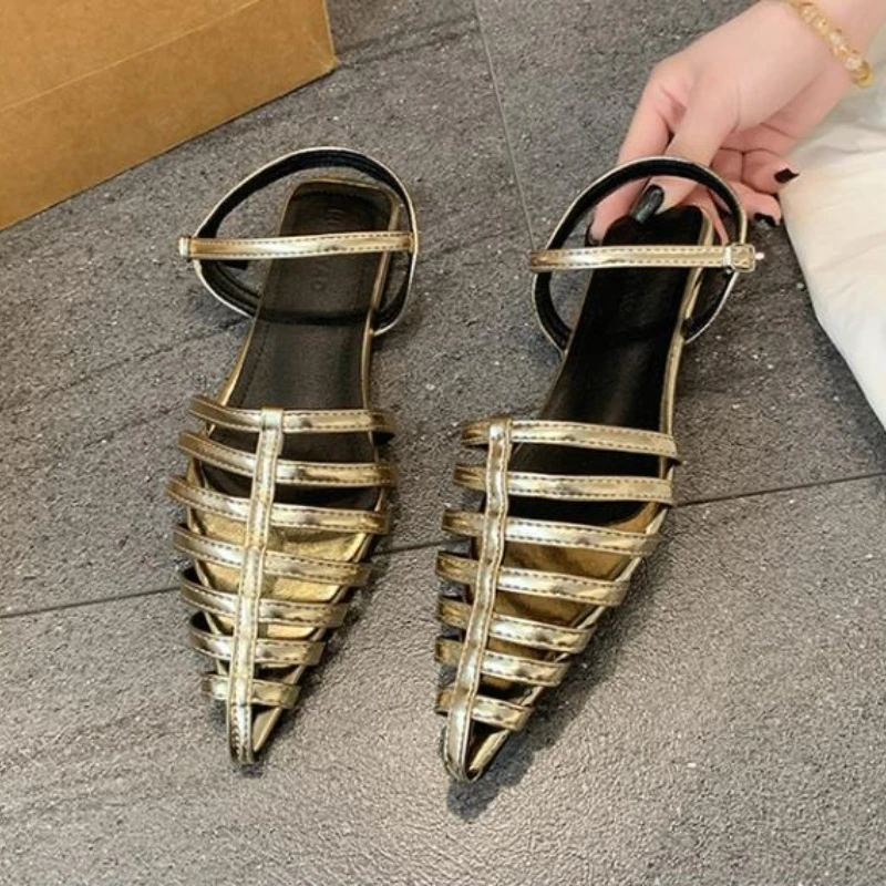 

Женские сандалии с острым носком, пикантная модная обувь, дизайнерская женская новая брендовая повседневная обувь, роскошные платья Sandalias De Mujer