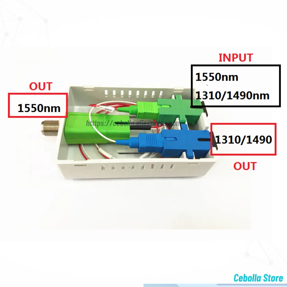 YT-8684-P Mini CATV Passive Receiver FTTH Fiber Optical with WDM SC-APC/UPC Optical To RF Signal Converter