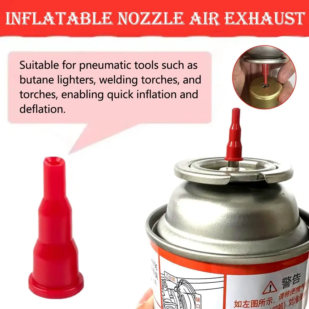 5/100 Stück Adapter zur Umwandlung von Kassetten-Gasbehältern in aufblasbare Feuerzeuge/Sprühpistolen, universeller Gasnachfüllkopf, wiederverwendbare Butan-Düse – Detail 3