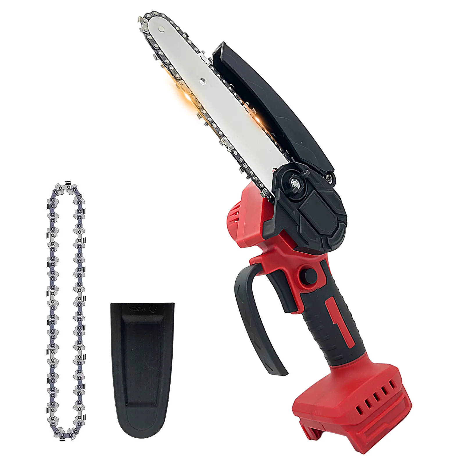 Mini Cordless Chainsaw 6 Inch Compatible with Milwaukee 20V Battery, Chain Saw with Strong Motor for Tree Trimming(Tool Only)