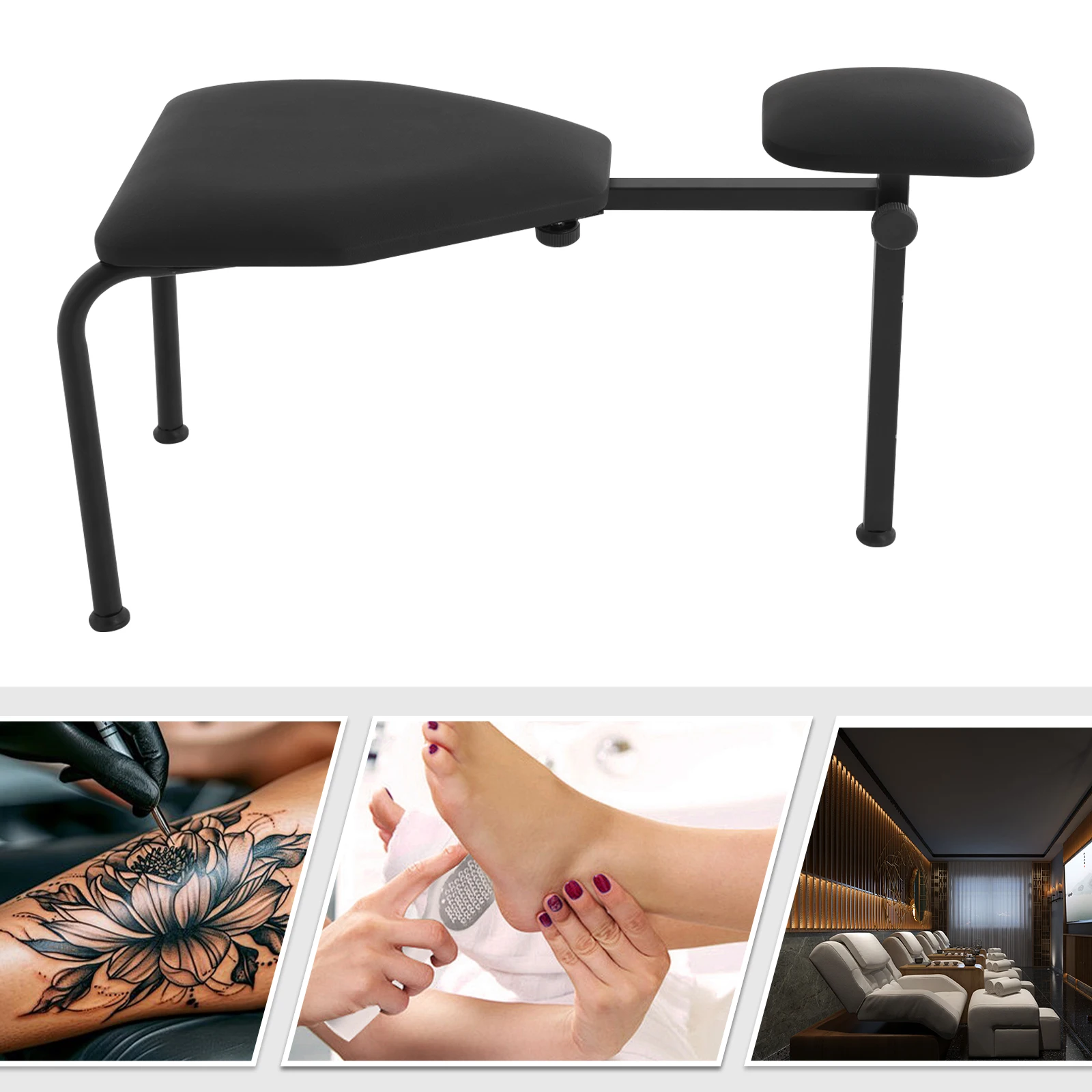 ペディキュアチェア マニキュアスツール 調節可能なペディキュアスツール マニキュアフットレスト ホームビューティーサロン用のモダンなペディキュアチェア