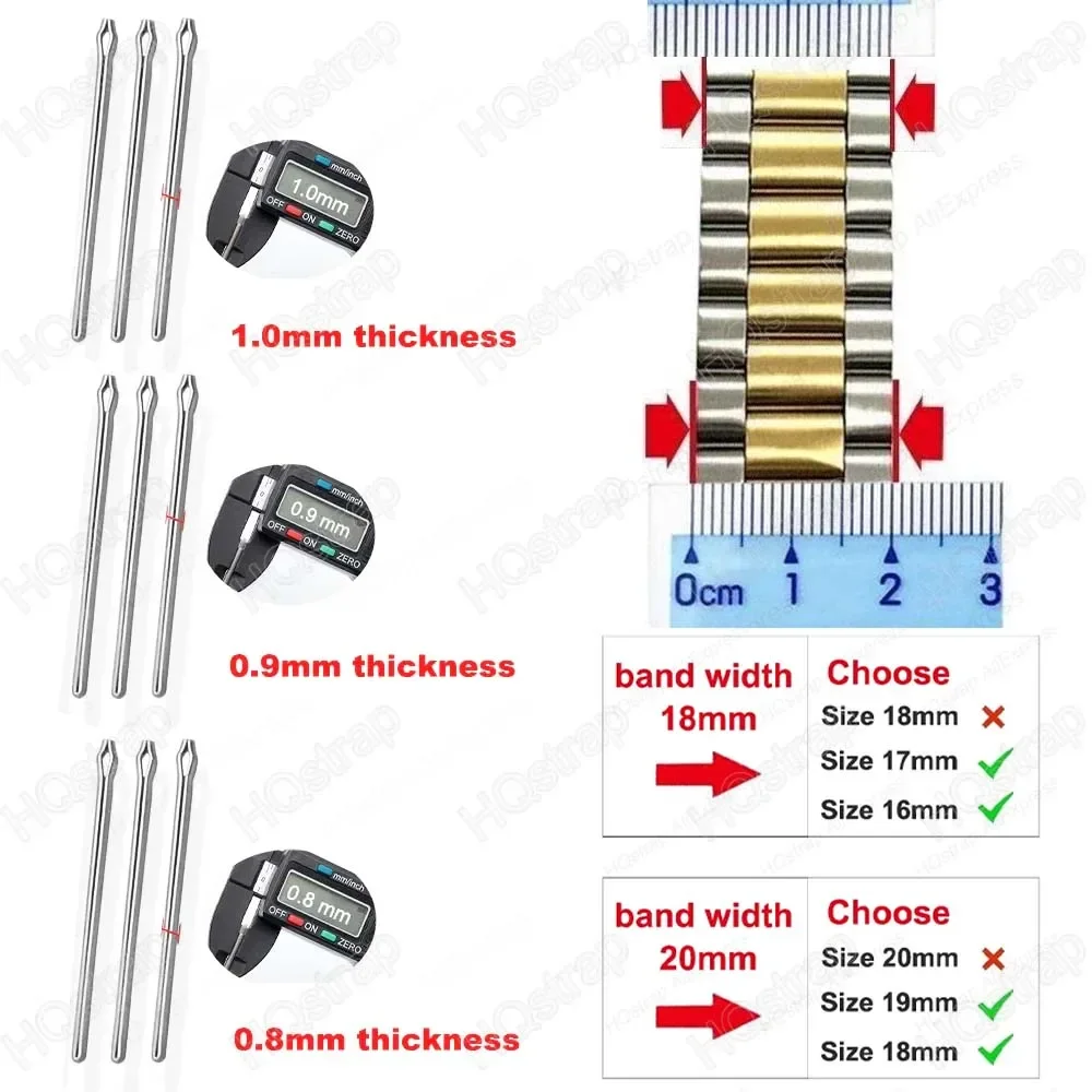360pcs Watch Repair Tools Stainless Steel Watch Strap Link Pins Bar 6mm-23mm 18 Sizes with Box Watch Band Split Pins Accessories