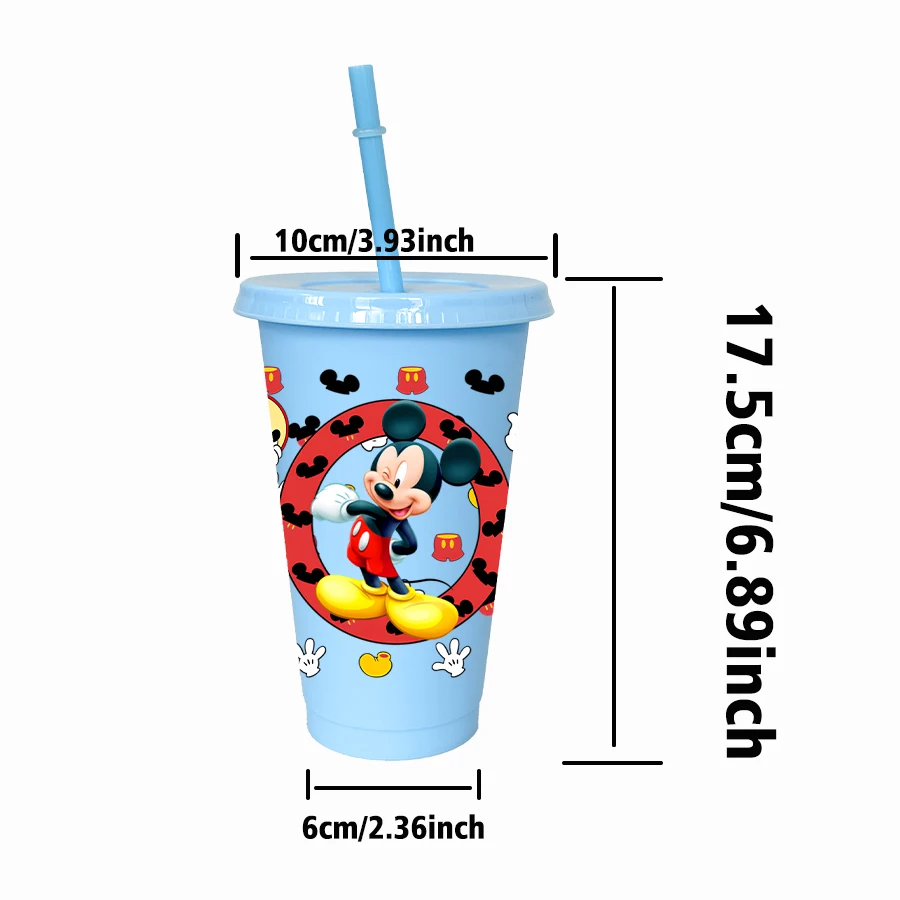 แก้วพลาสติกหลากสี 26 ออนซ์ ลายดิสนีย์ มิกกี้เมาส์ 12 ชิ้น/แพ็ค สำหรับงานวันเกิด ใช้ดื่มน้ำผลไม้ กาแฟ
