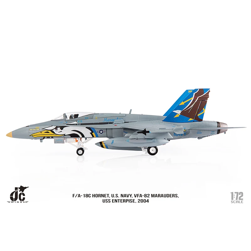 1/72 Scale Model Diecast Metal Alloy Model F/A-18C VFA-82 F18C Hornet Aircraft Airplane US Navy Fighter Toys Display Collection