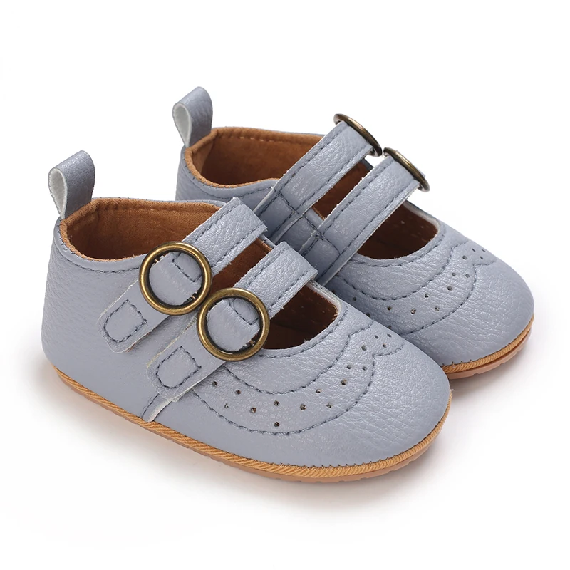 

Girls Baby Solid Color Mary Jane Shoes For Girls, Lightweight Non Slip Soft Flat Sole Crib Shoes For Party Home