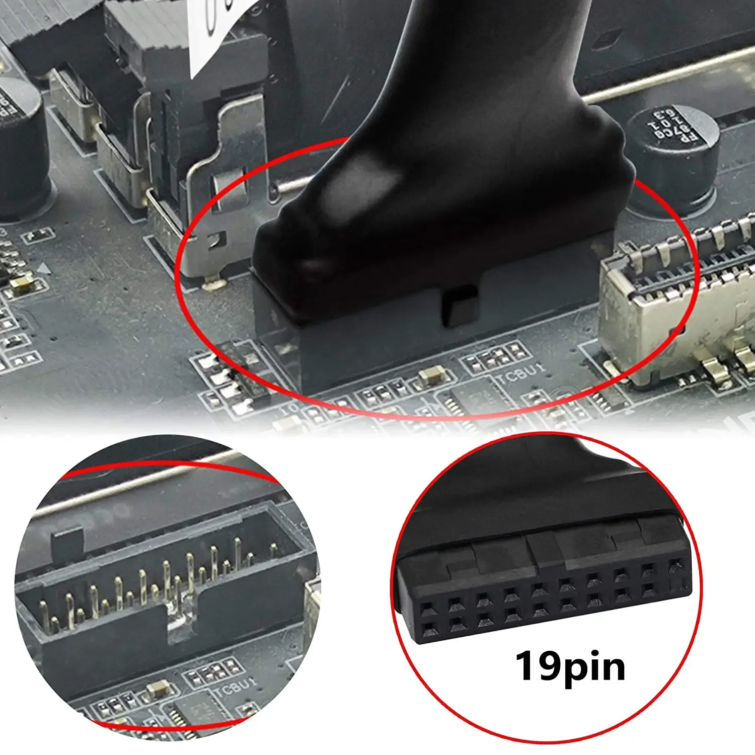 Internal USB 3.0 19-Pin ke USB 2.0 9-Pin Female-Male konektor Motherboard Adapter kabel konverter untuk Desktop Data transmisi