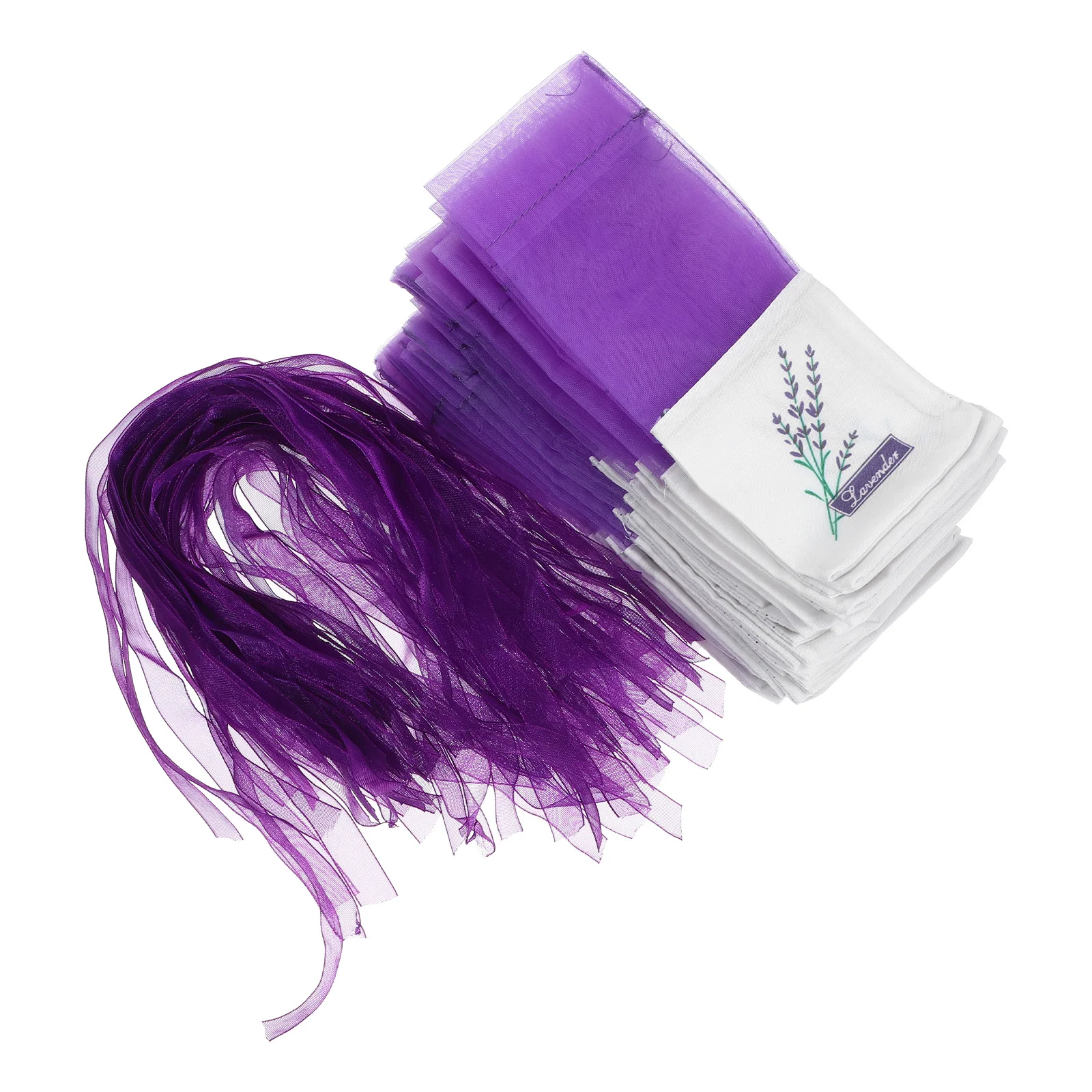 

60Pcs Wardrobe Sachet Bags Lavender Filled Pouches Natural Aroma Calming Scent for Clothing Storage Auto Interior Home Office