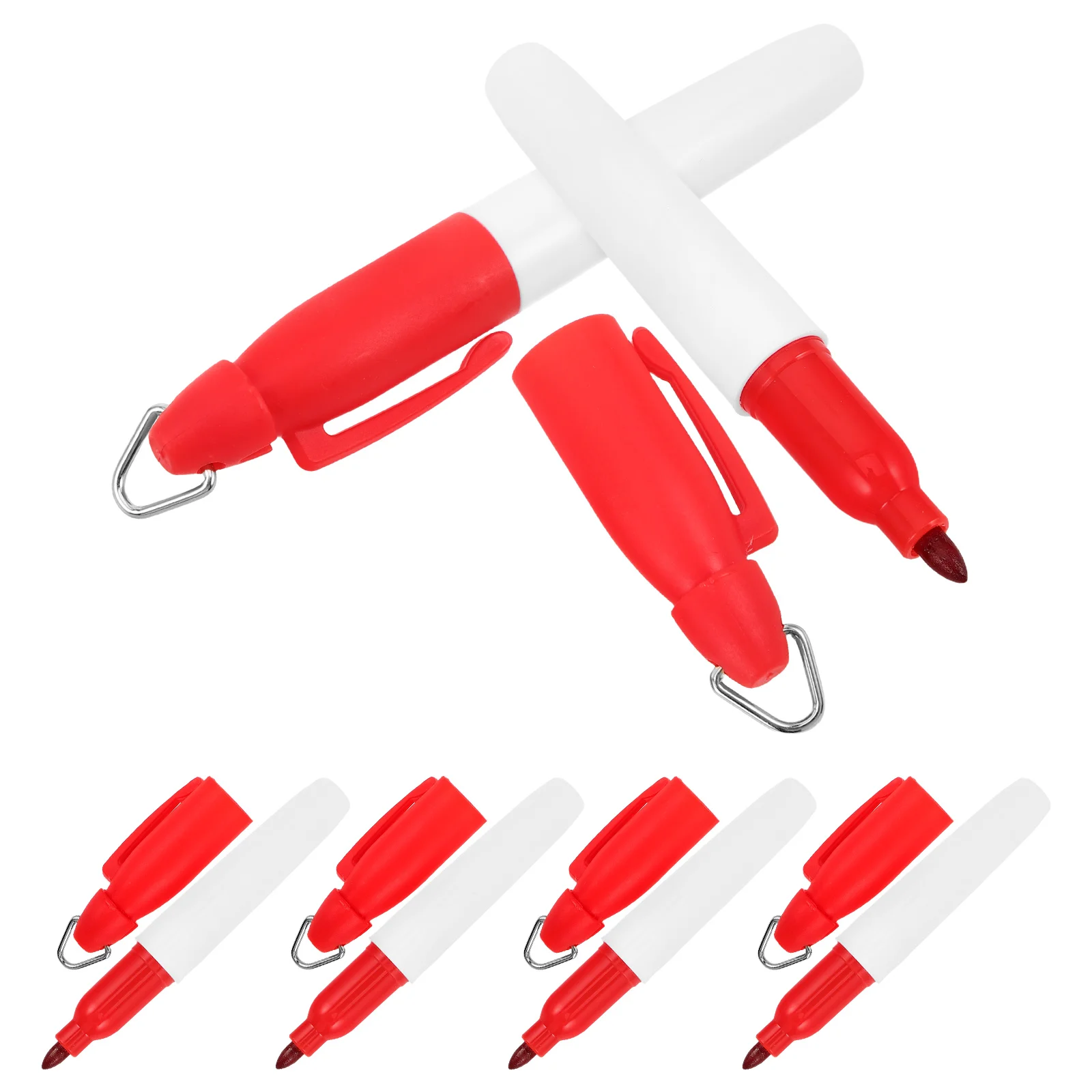 

6pcs Golf Ball Marking Pens Oil Based Ink Keychain Portable Clear Fade Resistant Durable Smooth Writing Quick Dry For Alignment