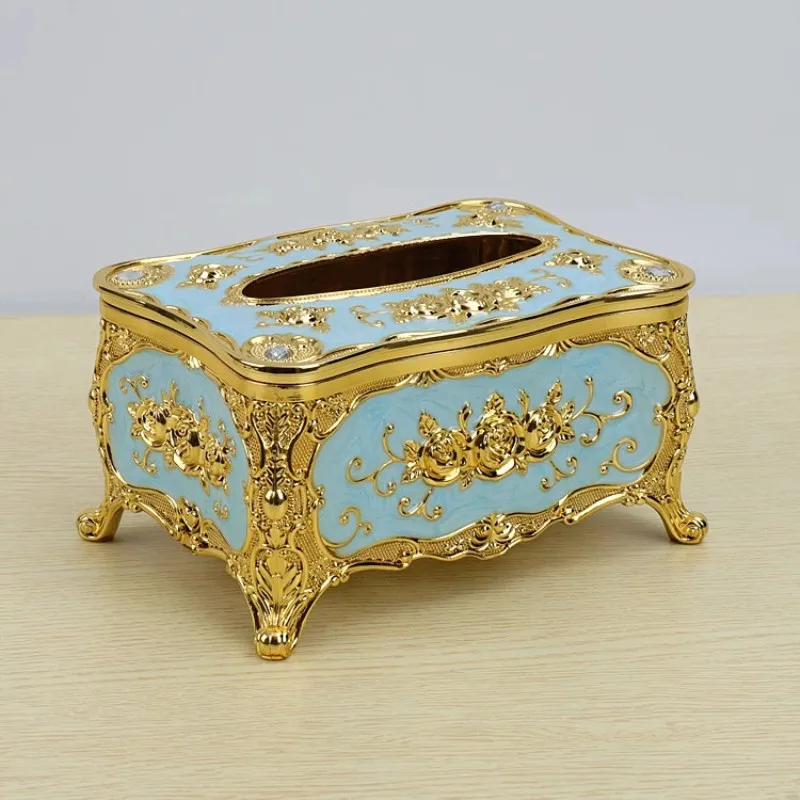 

Бумажный футляр, роскошный золотой хромированный бумажный ящик для гостиной, материал ПВХ, золотые красочные аксессуары для дома