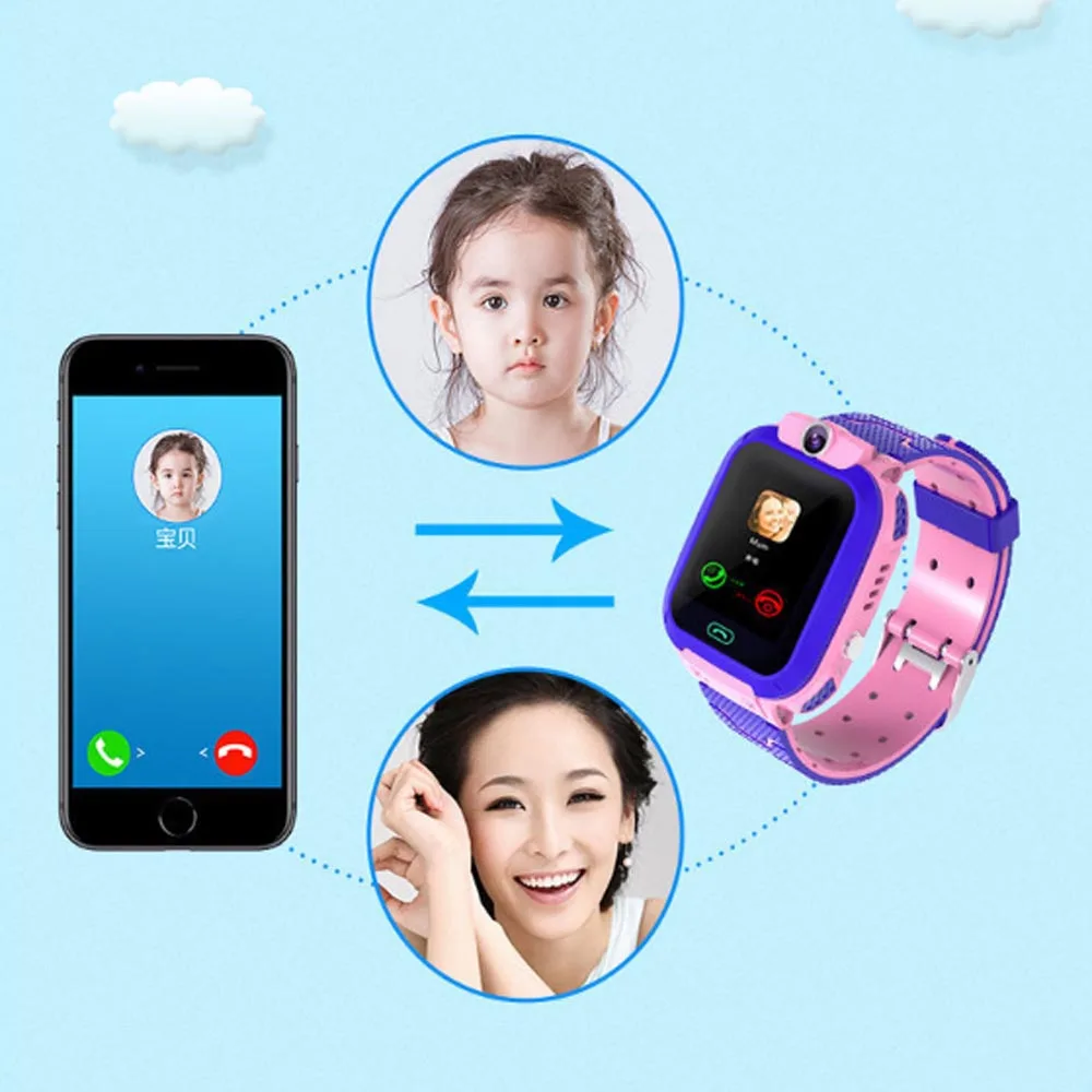 

Q12 Детские Смарт-часы 2G SIM-карта Часы с вызовом Детская камера Игры Смарт-часы Фонарик Детский подарок Смарт-часы для IOS Android