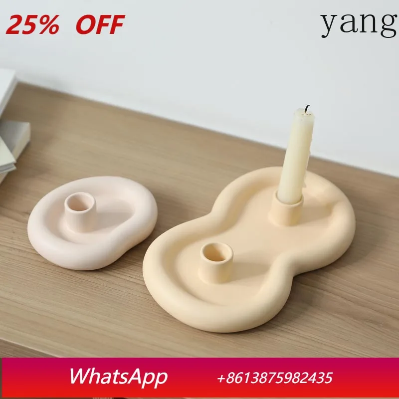 

LH modern minimalist ceramic candle holder ornament, household candle holder base