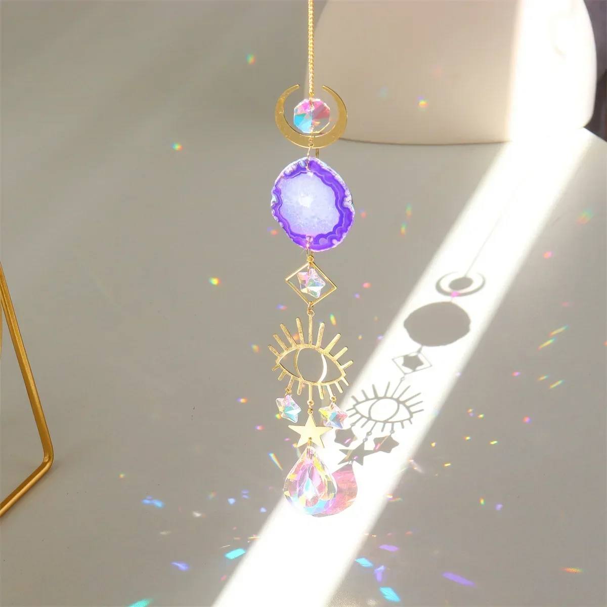 Sun Catcher Glass Pendant Decor Crystal Wind Chime Pendant  Home Decoration Accessories Wall Hanging Hhanging Decorationor Outdo