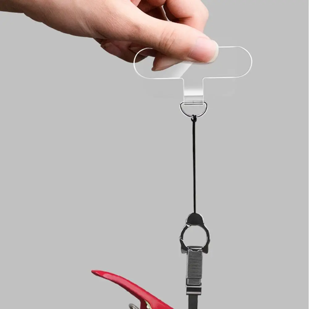 6pcs Universal Transparent Phone Lanyard Card Replacement Gasket TPU Phone Case Card Anti-lost Detachable Fixed Card Men Women