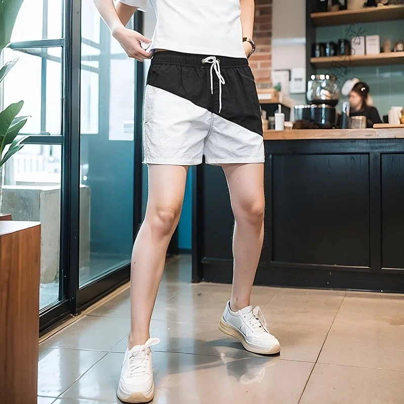 

Летние спортивные шорты для мужчин: цветные, из ледяного шелка, быстросохнущие, тонкие, до середины бедра, большие размеры