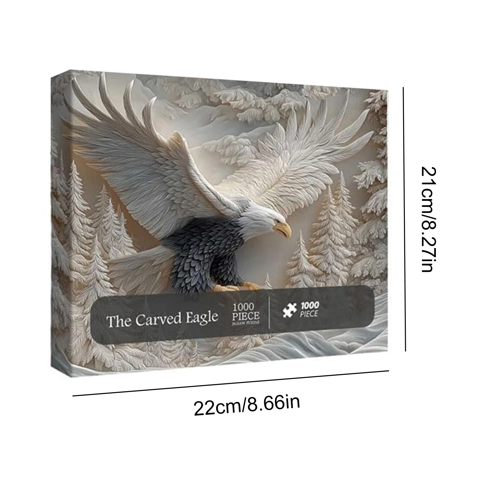 Puzzle da 1000 pezzi dell'aquila intagliata, aquila, fauna selvatica, design artistico, gioco di puzzle per attività familiari, decorazione della parete di casa